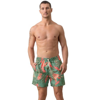 Leo Graphic Print Knee-length Swim Trunks For Men - Multicolored L : Target