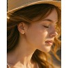 Molenia Leaf Earrings for Women: 925 Sterling Silver 14K Gold Zircon Hypoallergenic Earring Dainty Jewelry Gifts Bridal Wedding Birthday Formal Events - 4 of 4