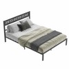 Galano Candence Eirwen Metal Frame Queen Platform Bed in White, Black - 4 of 4