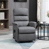 35.5'' Fabric Power Lift Reclining Chair with Vibration Massage, Remote Control and Side Pocket - 2 of 4