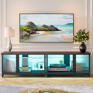 Pinmoco 55" LED TV Stand for TVs up to 65'', Expandable Side by Side or Stacking TV Stand with Storage - 1 of 4