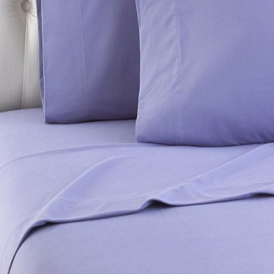 Amethyst King Size Solid Flannel Cotton Polyester Bedding Set