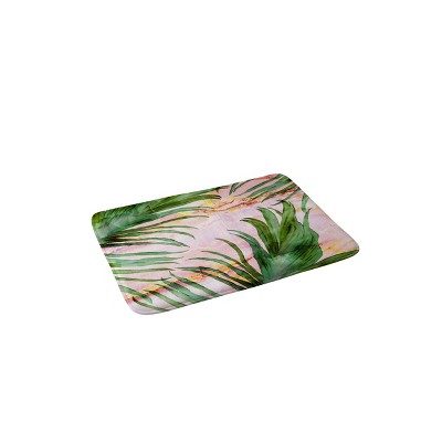 Marta Barragan Camarasa Palm leaf Bath Mat Pink - Deny Designs