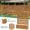 DoCred Air Conditioner Fence, 3-Panel Wood Privacy Screens with Planter Box for Outdoor AC, Trash Can, or Pool – 36"W x 45"H - 3 of 4