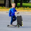 Costway 2-IN-1 Folding Ride on Suitcase Scooter with LED Wheels Brake System Kids toy Gifts - 2 of 4