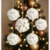 Decorative Cotton Orb Set Foam Polyester – 6.5" Hanging Home Accent by Melrose - 3 of 3
