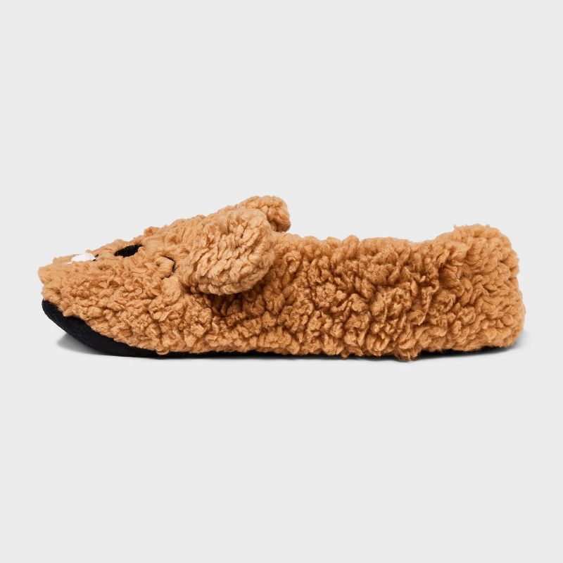 Kids' Goldendoodle Slipper Socks - Cat & Jack™ Tan, 2 of 5