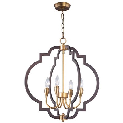 Maxim Lighting Crest 4 - Light Chandelier in  Oil Rubbed Bronze/Antique Brass