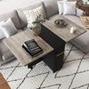 Folding Dining Table with Drop Leaf, 6 Wheels & 2-Layer Storage Shelf – Space Saving Movable Kitchen & Dining Room Table for Small Spaces - 3 of 4