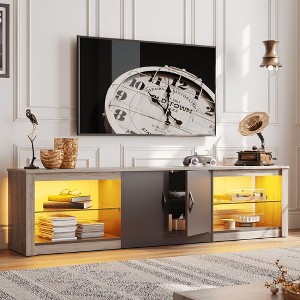 Bestier 70 Inch TV Stand with LED Lights for 75/80/85 Inch TV - 1 of 4