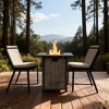 28" Propane Gas Fire Pit Table, 50000 BTU Square Steel Fire Pit for Outside Patio Deck Garden Courtyard -Black - 2 of 4