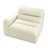 Lazy floor sofa, modern floor lounge chair with left arm, comfortable beanbag sofa, suitable for living room bedroom office - Beige - 4 of 4