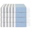 American Soft Linen 4 Piece Turkish Peshtemal Beach Towel Set, Light Weight Peshtemal Beach Pool Towels - 2 of 4