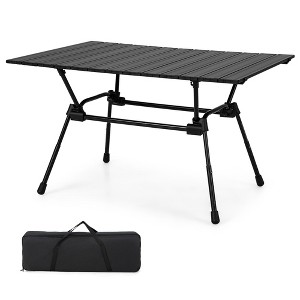 Costway Heavy-Duty Aluminum Camping Table, Folding Outdoor Picnic Table with Carrying Bag - 1 of 4