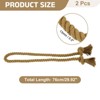 Unique Bargains Hand-Woven Decorative Tassel Rope Curtain Tiebacks 30" - 2 of 4