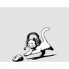 Gaming Cat Chasing Computer Mouse Adult Crew Neck Short Sleeve Tee - 2 of 2