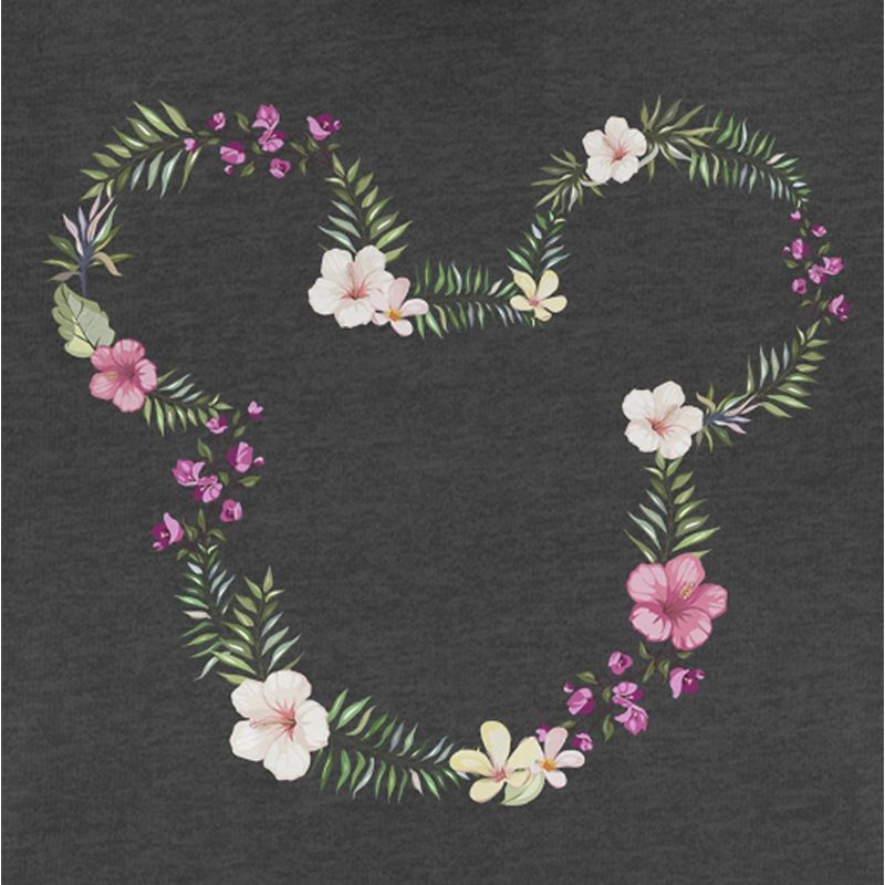 Juniors Womens Mickey & Friends Floral Logo Festival Muscle Tee, 2 of 5