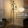 68"H Black LED Standing Lamp With 3 Birdcage Hanging Shade, Floor Lamp Industrial Style Floor Lamp For Living Rooms, Bedrooms-The Pop Home - 2 of 4