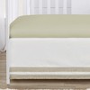 Sweet Jojo Designs Girl Baby Crib Bed Skirt Watercolor Floral Garden White and Taupe - 3 of 3