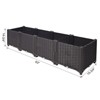 VisioGear Self-Watering Planter Box, Deep Raised Garden Bed Plastic Planter Boxes for Vegetables, Flowers and Succulents, Brown, 63"*15.7"*14.7" - 3 of 4