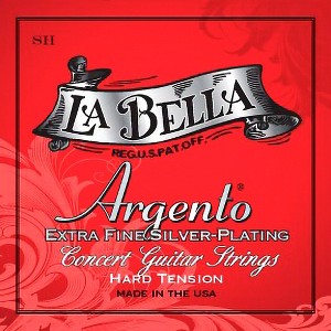 La Bella S Argento Extra-Fine Silver-Plated Concert Guitar Strings Hard Tension - 1 of 1