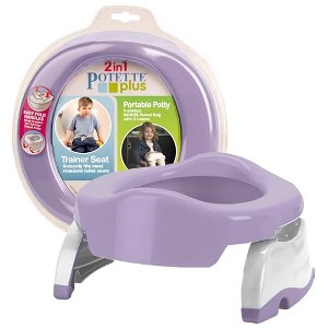 Kalencom Potette Plus 2-in-1 Travel Potty and Trainer Seat - Dual-Purpose Potty Training Toilet Seat - Portable Potty for Toddler Travel - with Durable, Lock-in Legs and Splash Guard - 1 of 4