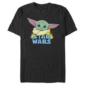 Men's Star Wars The Mandalorian The Child Cartoon Shiny Eyes T-Shirt - 1 of 4
