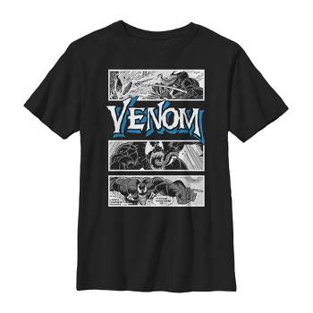 Boy's Marvel Venom Face Logo T-shirt - Black - Small : Target