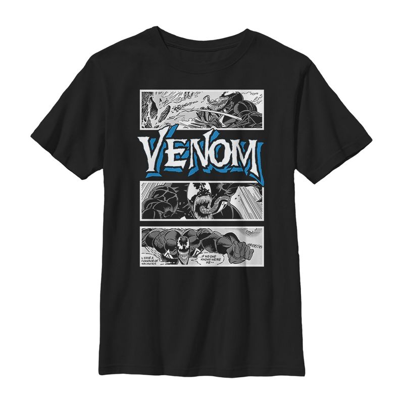 Boy's Marvel Venom Comic Panels T-Shirt, 1 of 5