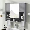 Grungis Wall Mounted Bathroom Storage Cabinet,35'' x28'' Medicine Cabinet with Mirror and Towels Bar,Storage Cabinet for Bathroom - 2 of 4