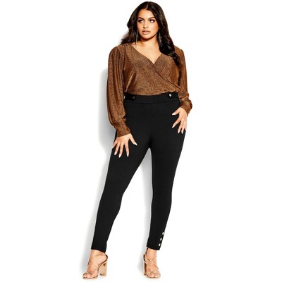 Women's Plus Size Smart Bengaline Pant - Black