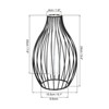 Unique Bargains Flower Plant Container Glass Tube Metal Rack Stand Clear Vase 9.4" x 6.1" - 2 of 4