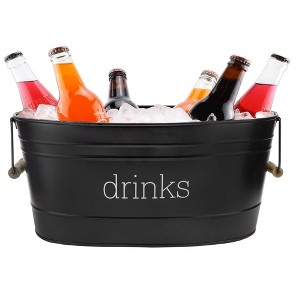 AuldHome Design Black Enamelware Drinks Tub : Target