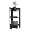 Vynxaria Modern Corner 3-Tier Shelf Side Table, Tray Top, 31.7" H x 15.2" W x 15.2" D - 3 of 4