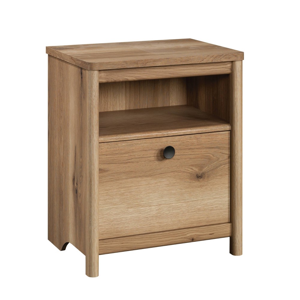 Photos - Bedroom Set Sauder Dover Edge 1 Drawer Nightstand with Shelf Timber Oak  