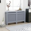 vidaXL Radiator Cover Anthracite 59.8" MDF Heater Heating Cover Storage Shelf - 2 of 4