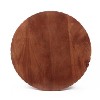 Christopher Knight Home Arbor Mango Wood Round Drum End Table, Walnut - 4 of 4
