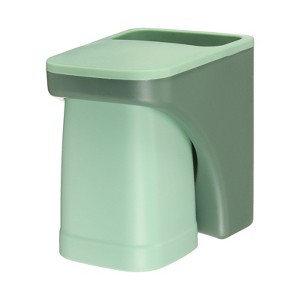 Unique Bargains Durable Plastic Magnetic Two-in-One Design No-Punch Installation Toothbrush Holder - 1 of 4