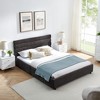 Queen Size Upholstered Platform Bed with Headboard and Drawers - 4 of 4