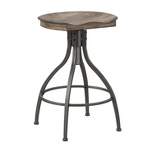 Worland Backless Metal Adjustable Height Swivel Stool Gray/Charcoal - Hillsdale Furniture