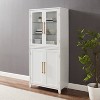 Crosley 70" Roarke Pantry Storage Cabinet with Glass Door Hutch White - 2 of 4