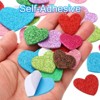 Unique Bargains Colored Heart Self-Adhesive Glitters Home Decor Card DIY Foam Stickers - 4 of 4