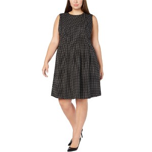 Anne Klein Womens Polka Dot Fit & Flare Dress - 1 of 1