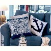Beachcombers Gray Shell Embroidered Throw Pillow - 3 of 4