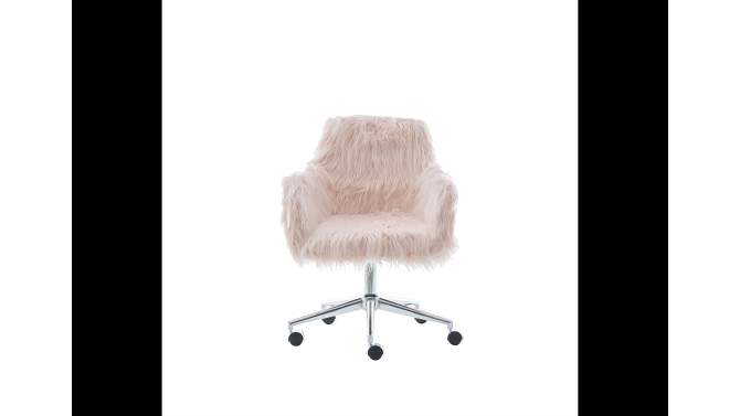 Fiona Chrome Base Office Chair - Linon, 2 of 12, play video