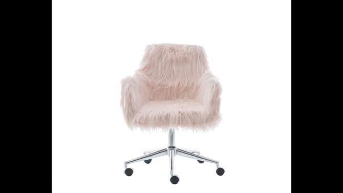 Fiona Chrome Base Office Chair - Linon, 2 of 9, play video
