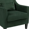 Okak Modern Corduroy Accent Chair with Soft Upholstered Leisure Sofa Scooped Armchair Club Chair for Office Lounge Bedroom - 4 of 4