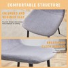 Set of 4 Luxury Simple Chair Black Linen-Cotton Material High Resilience Dining Chair with Metal Black Leg - 4 of 4