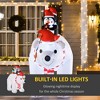 7 ft Polar Bear and Penguins Christmas Inflatable, LED Lighted Outdoor Holiday Blow Up Yard Decoration - 4 of 4