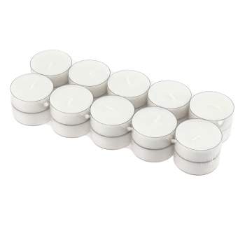 8 Hour Tea Lights Candles (100 Pack) - White Long Lasting Tea Lights - Unscented - 3.8 x 2.3 cm, 8HR